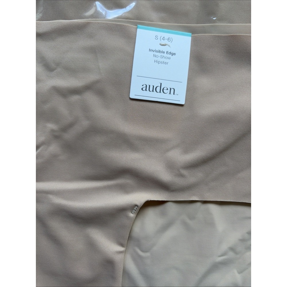 4 X Auden Size Small (4-6) Pearl Tan Invisible Edge No-Show Hipster - Picture 2 of 3